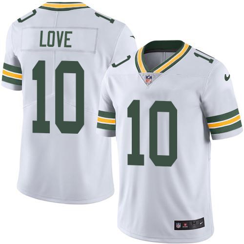Men's Green Bay Packers #10 Jordan Love White Stitched Jersey